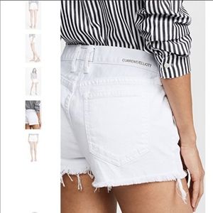 Current Elliott White Denim Shorts 28 NWOT